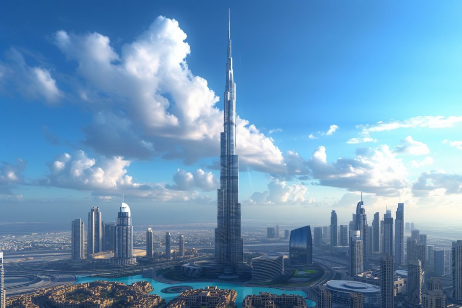 Things to do in Dubai featuring Burj Khalifa skyline