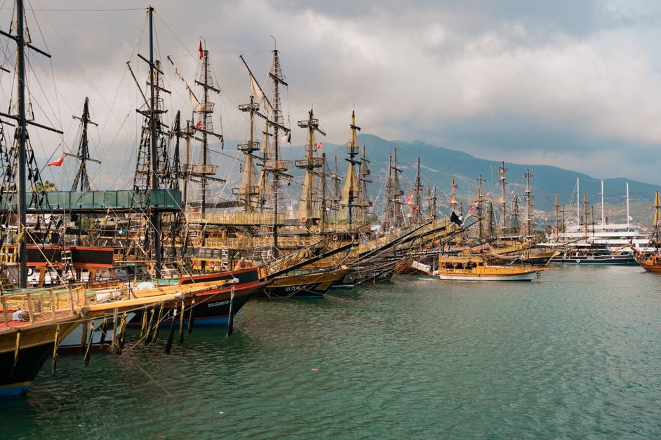 Historic ships docked at the San Diego Maritime Museum