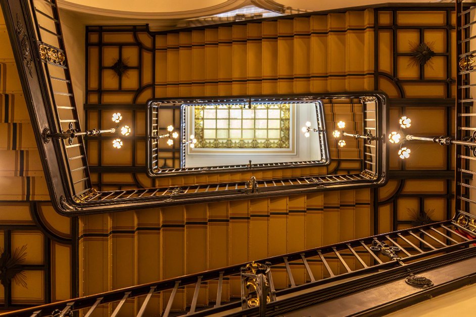 Interior view of Chicago architecture with modern design