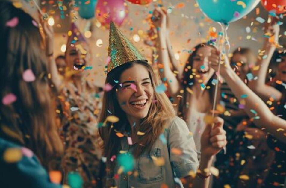 Let the party be on your mind celebration scene