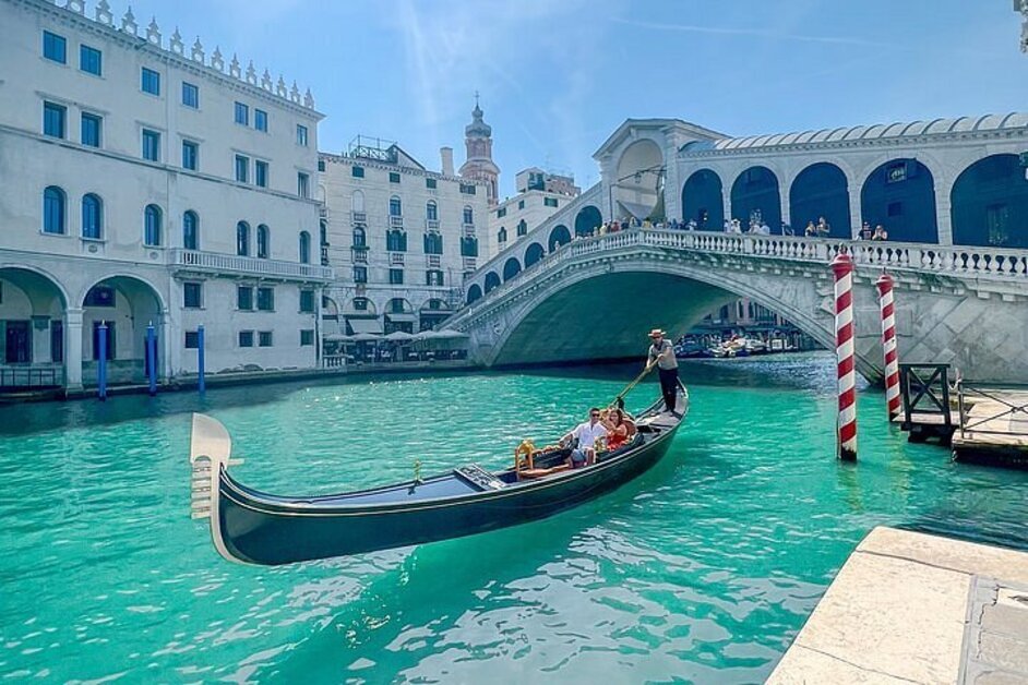 Traditional gondola craftsmanship in Venice, Italy