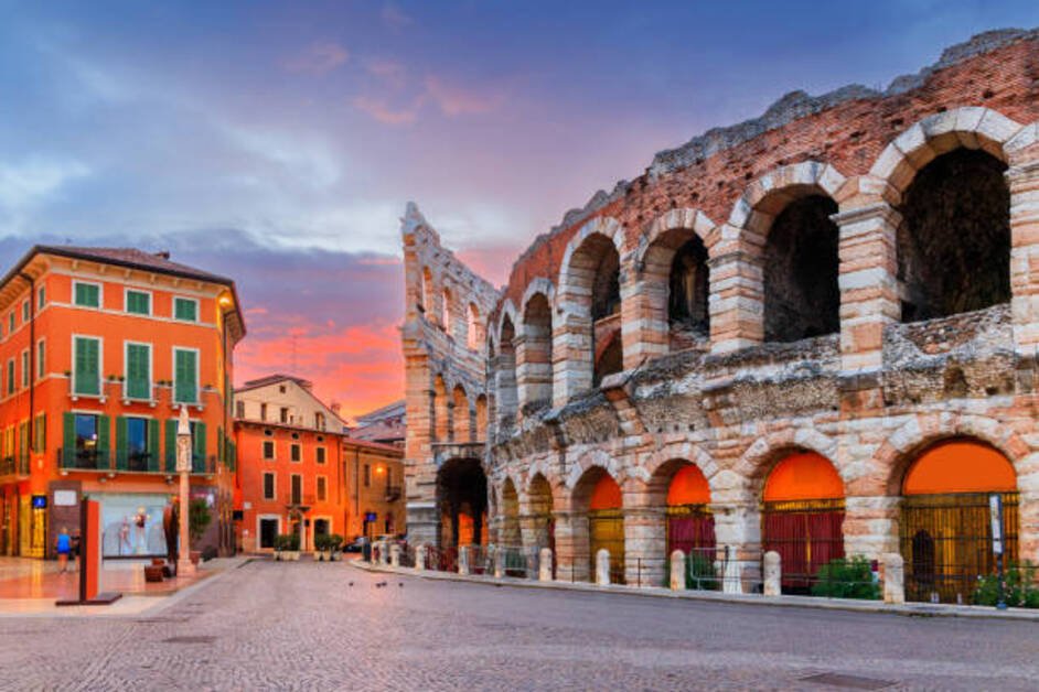Romantic streets of Verona Italy