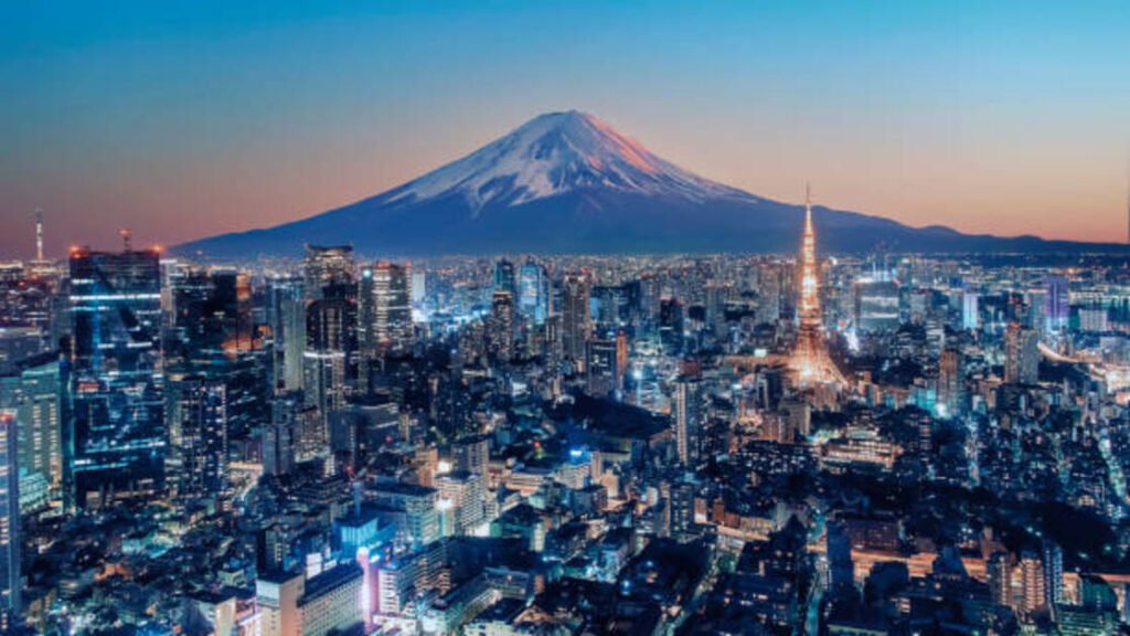 Things to do in Tokyo – Tokyo city skyline with Shibuya Crossing and Mount Fuji in the background