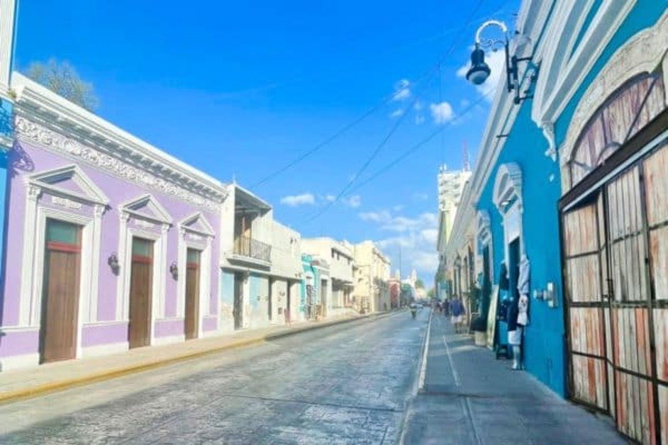 Vibrant city view of Merida Mexico