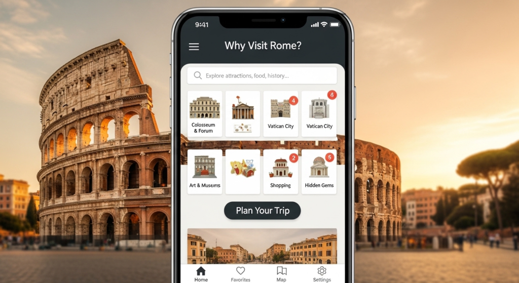 Tourists visiting Trevi Fountain during sunset